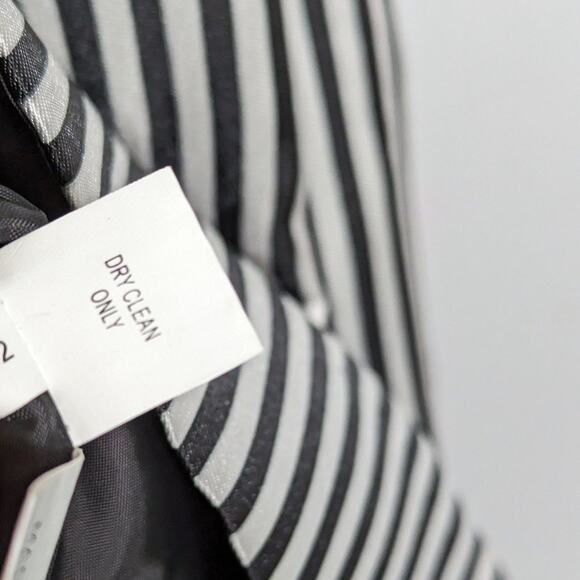 Phoebe By Kay Unger Black White Striped Mini Dress Sleeveless V-Neck Size 8 NWT - Picture 11 of 11